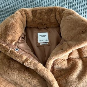 Abercrombie and Fitch mini faux puffer jacket.